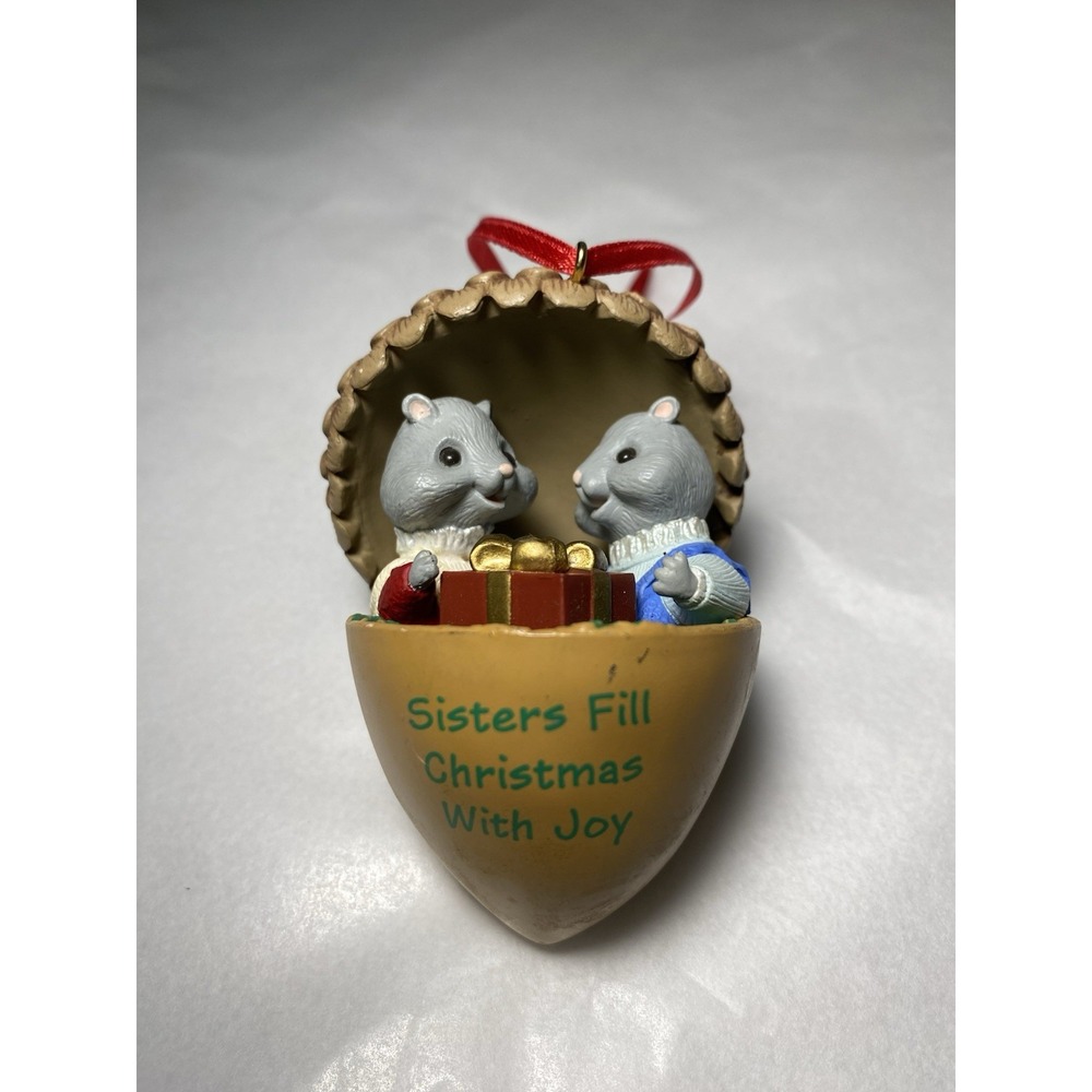 Vintage 1994 Hallmark Keepsake Ornament In Box 'Sisters Fill Christmas With Joy"